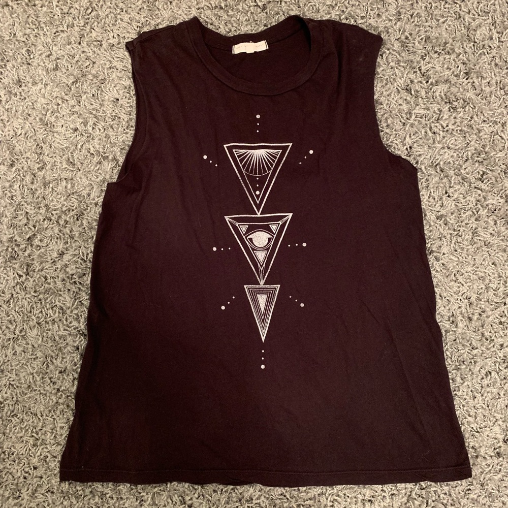Urban Outfitters Black Triangle Muscle Tee